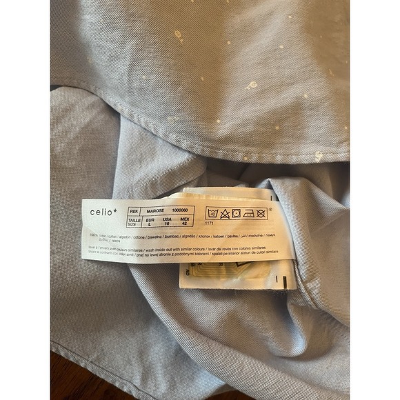 Celio Women's Long Sleeve Shirt Button Down, Size 16, 100% Cotton, Long Sleeve - Picture 6 of 7